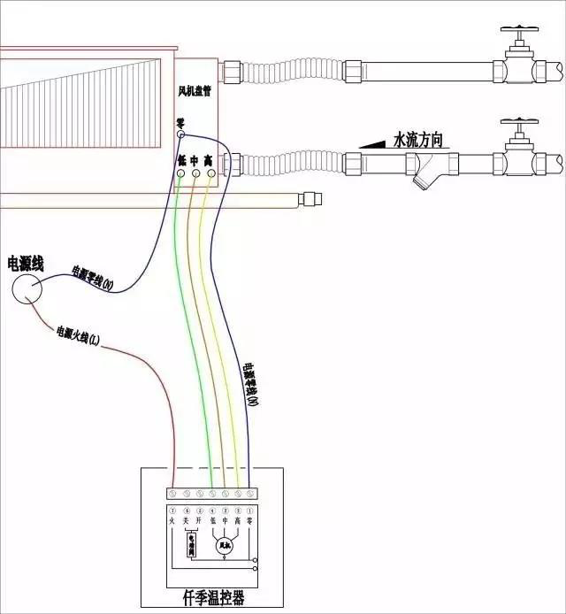 不装电动二通阀的接线图